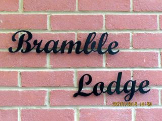 stainless steel lodge house signs